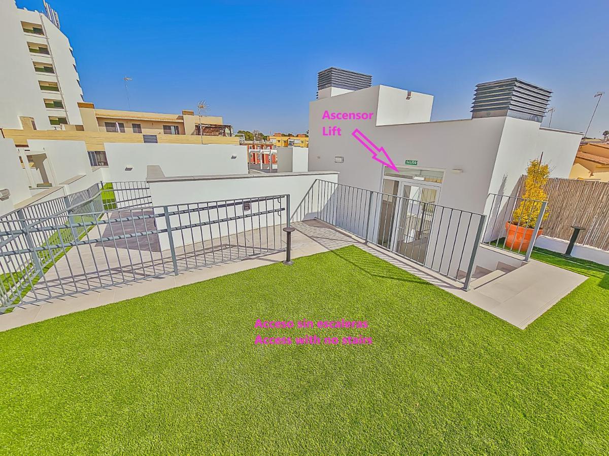 Oceanfront Duplex With A Rooftop Pool And Terrace El Puerto de Santa María Eksteriør bilde