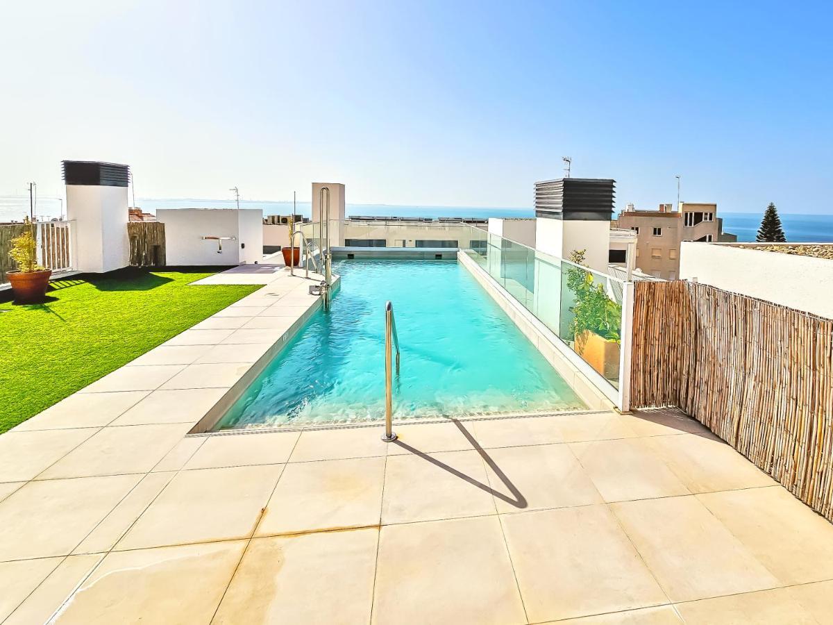 Oceanfront Duplex With A Rooftop Pool And Terrace El Puerto de Santa María Eksteriør bilde